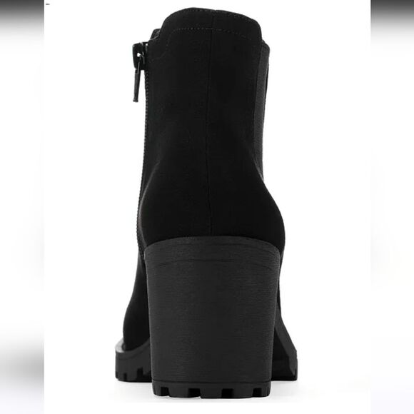 Sun + StoneWomen's Morghan Lug Sole Block-Heel Booties, Size 10 - Picture 3 of 6